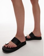 Jules molten toe piece sandals in black