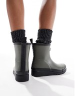 Portree short wellington boots in khaki
