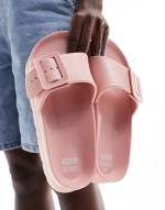Florence buckle slider in pink
