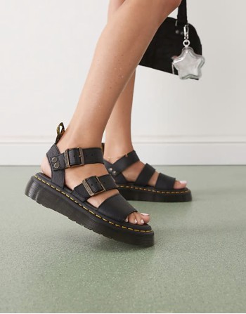 Gryphon quad sandals in black