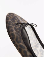 mesh ballet pumps in leopard print