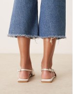 Wide Fit Lorraine slingback ballet in ivory satin