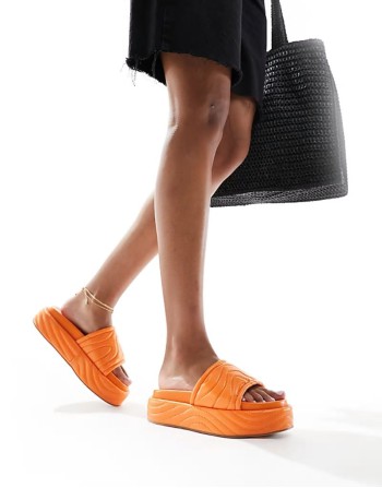 Mylo flatform slider in orange